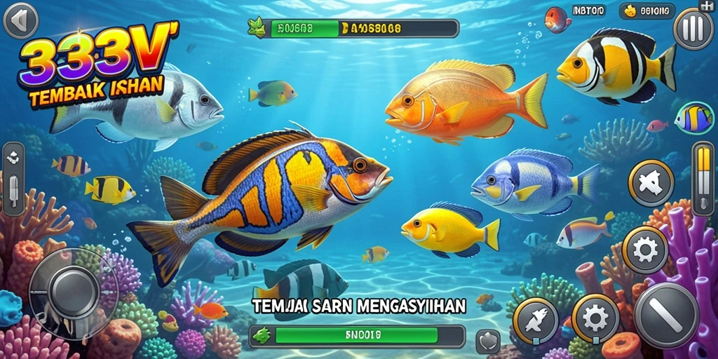 Gameplay seru Tembak Ikan di 333V dengan efek menarik.