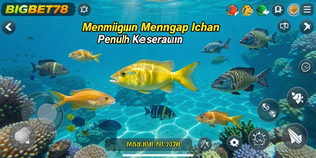 Tangkapan layar menunjukkan aksi memancing yang mendebarkan di BIGBET78.