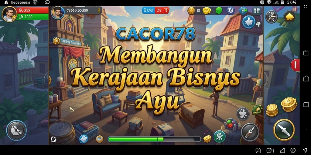 Screenshot gameplay menunjukkan pengelolaan bisnis yang menarik dan interaksi pemain.