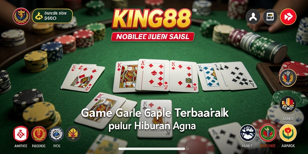 Tampilan gameplay Gaple yang seru dan interaktif di KING88.