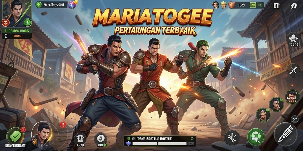 Tangkapan layar gameplay MARIATOGEL yang intens dalam pertempuran Battle Royale.