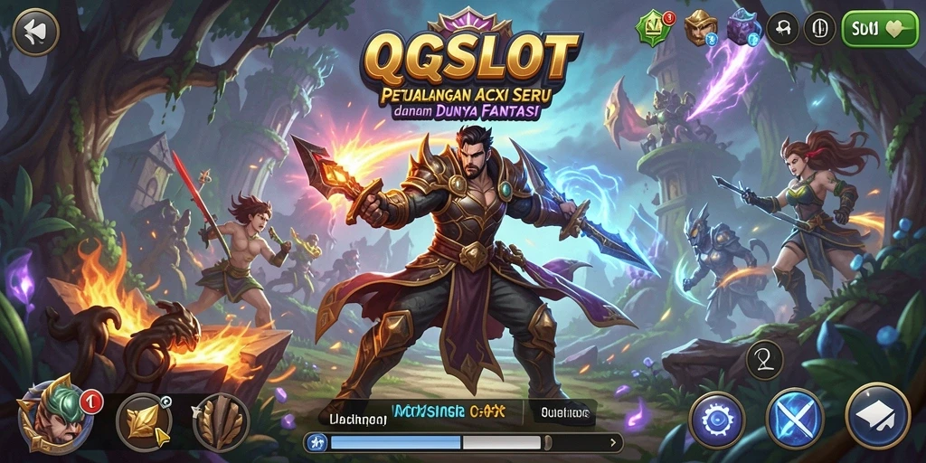 Tangkapan layar menggambarkan pertempuran seru dalam QQSLOT.